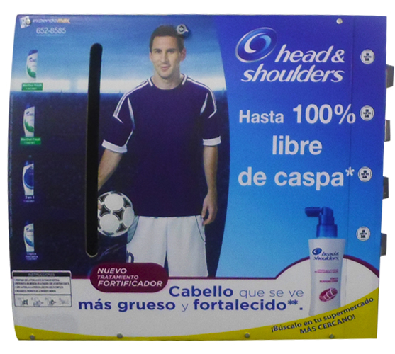 Máquina expendedora de reacondicionadores y shampoos