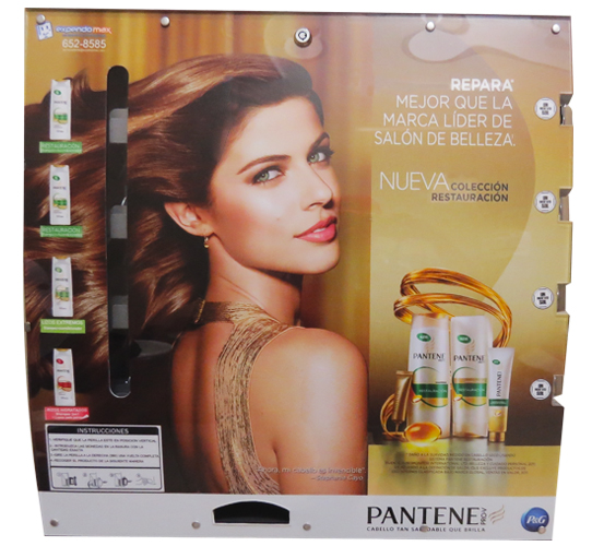 Máquina expendedora de reacondicionadores y shampoos